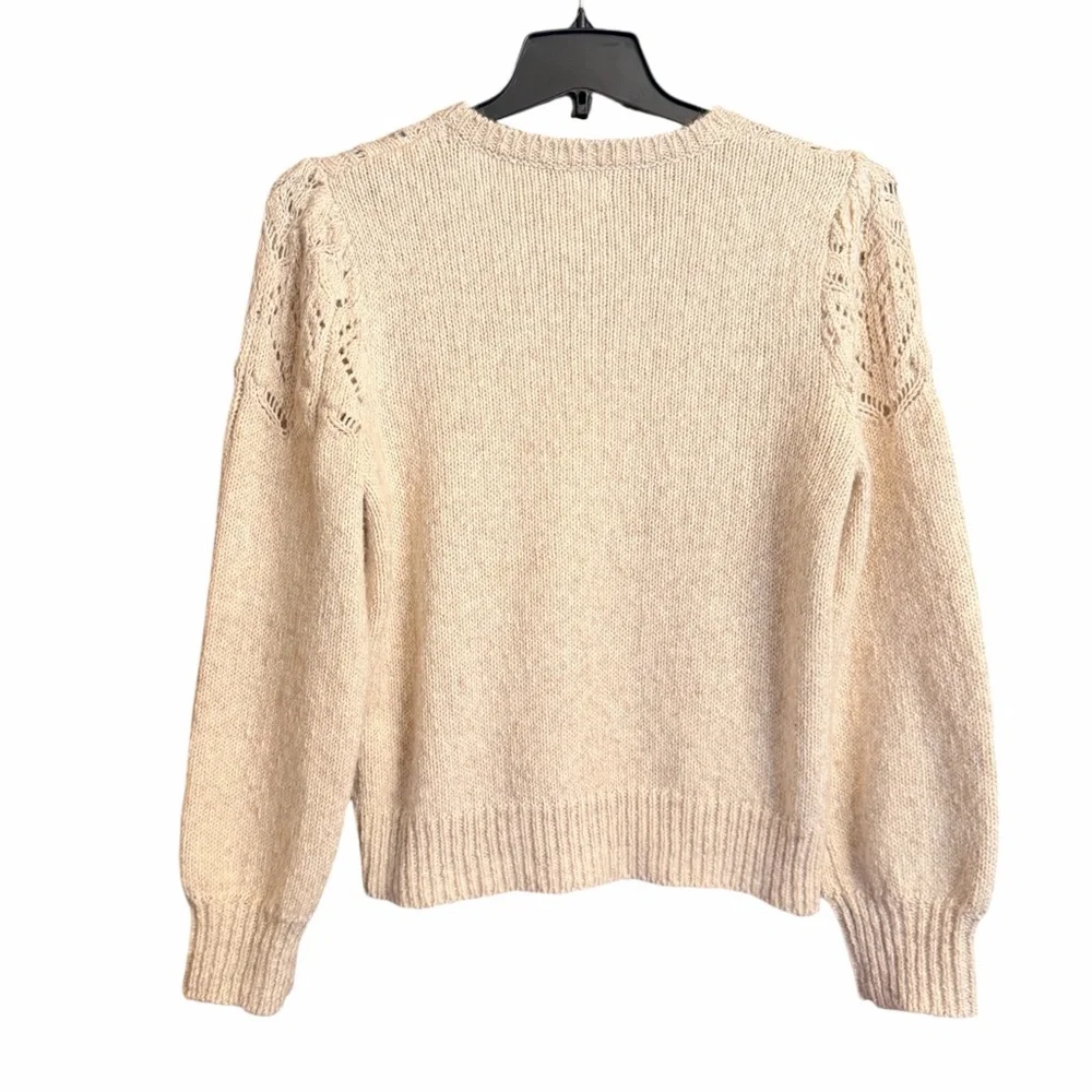 J.CREW Pointelle Crewneck Sweater Size Large